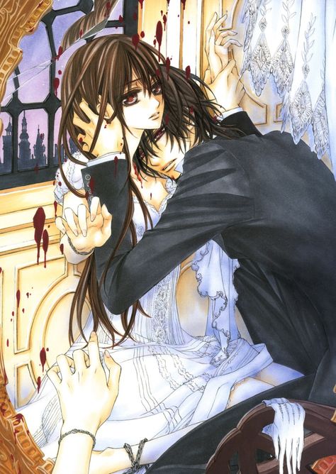 Yuki And Kaname, Vampire Knight Kaname, Vampire Knight Yuki, Vampire Knight Manga, Yuki Kuran, Matsuri Hino, Kaname Kuran, Vampire Knights, Anakin Vader