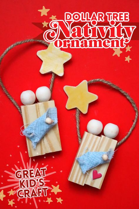 dollar tree nativity ornament great kids craft Dollar Tree Nativity, Nativity Scene Crafts, Nativity Craft, Religious Ornaments, Diy Nativity, Inexpensive Crafts, Crafty Christmas, Nativity Ornaments, Fun Christmas Decorations