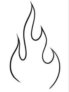 Flame Coloring Page, Easy Flames Drawing, Flame Line Drawing, Chama Tattoo, Tattoo Fogo, Flame Tattoo Design, Flame Outline, Flames Drawing, Fire Drawing