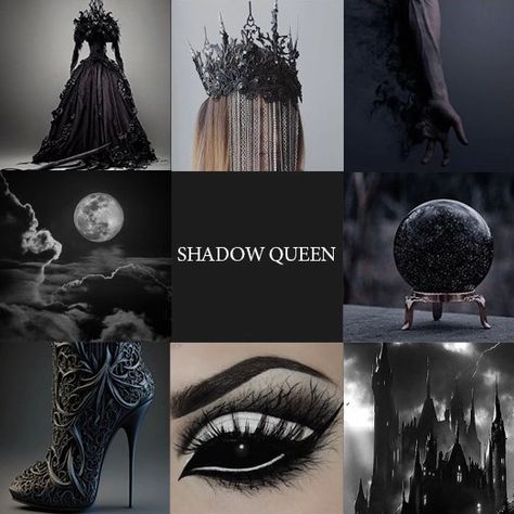 Shadow Queen Aesthetic, Hel Goddess, Elements Aesthetic, Shadow Queen, Color Inspiration Boards, Lunar Witch, Witch Powers, Queen Aesthetic, Space Illustration