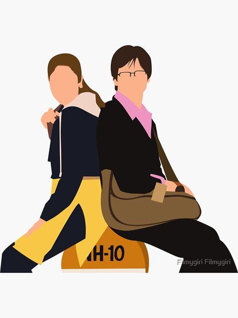 Jab We Met Movie Poster, Jab We Met Illustration Art, Jab We Met Wallpaper Aesthetic, Jab We Met Stickers, Jab We Met Painting, Jab We Met Drawing, Yjhd Drawing, Bollywood Movie Illustration, Bollywood Stickers Printable