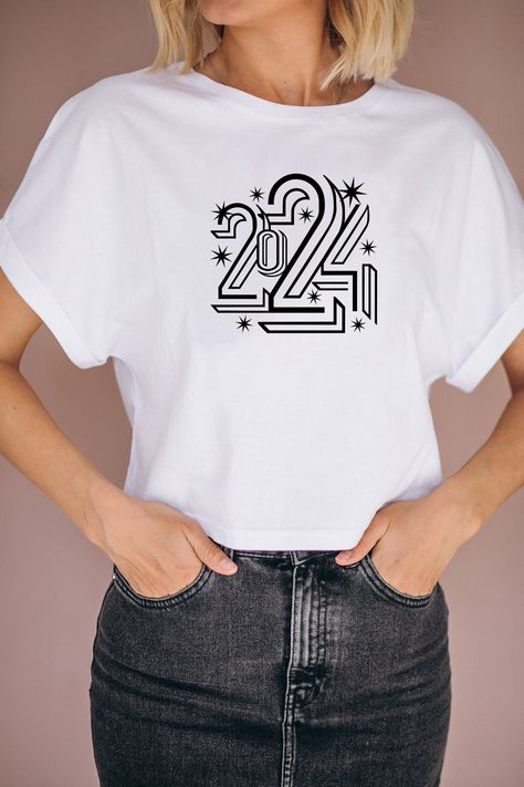 New Year Tshirt 2024, 2024 T Shirt Design New Year, New Year 2024 Tshirt Design, 2024 Tshirt Design, Easter Gift Card Holder, Hello 2024, Design For Tumbler, Svg Sublimation, Happy New Year Design