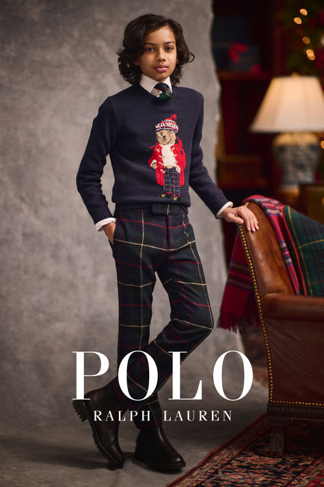 This holiday season, discover a world of timeless gifts. Boys Holiday Outfits, Boy Christmas Outfit, Ralph Lauren Boys Outfits, Polo Ralph Lauren Christmas Pajamas, Ralph Lauren Baby Boy Outfits, Little Boy Christmas Sweater, Christmas Pajamas Boys, Classic Kids Clothes, Boys Designer Clothes