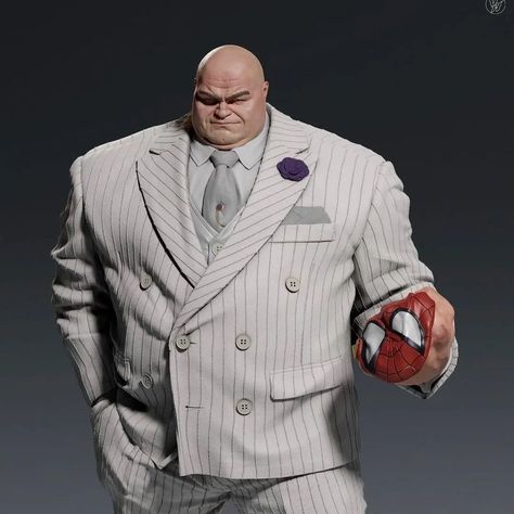 Study Clothes, Kingpin Marvel, Marvel Kingpin, Study Outfit, Wilson Fisk, Comic Villains, Marvel Villains, Marvel Comics Art, Realistic Art