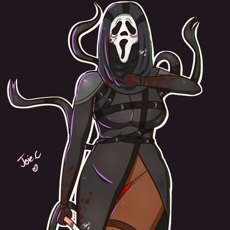 Ghostface Anime, Female Ghostface Fanart, Female Ghostface Drawing, Ghostface Fanart Pfp, Ghostface Art Cute, Ghostface Icons Fanart, Female Ghostface, Ghostface Fanart, Ghostface Dbd