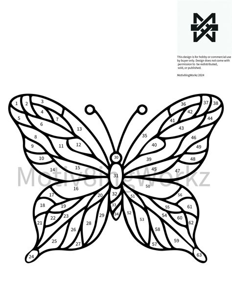 Welcome to my listing, thank you for stopping by! Here are two butterflies designs created by Motiv8ingWorkz.  One features a flat butterfly, the other features a profile of a butterfly.  The flat design is approximately 8"x 7". The profile design is approximately 8"x 8".  Upon purchase, you will receive a link for the downloadable PDF files that can be printed on a standard 8 1/2 x 11 sheet of paper.  Please credit Motiv8ingWorkz when appropriate.  This design is for hobby or commercial use  by buyer only. Design does not come with  permission to be redistributed,  sold, or published.  Motiv8ingWorkz 2024 Butterfly Patterns, Two Butterflies, Stained Glass Patterns Free, Stained Glass Butterfly, Stained Glass Diy, Butterfly Embroidery, Glass Projects, Stained Glass Projects, Stained Glass Patterns