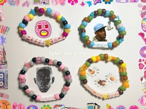 Tyler The Creator Album Cover, Wolf Tyler, Themed Bracelets, Tyler The Creator Wallpaper, Diy Kandi Bracelets, Pony Bead Bracelets, Diy Kandi, Bracelets Etsy, Gelang Manik-manik