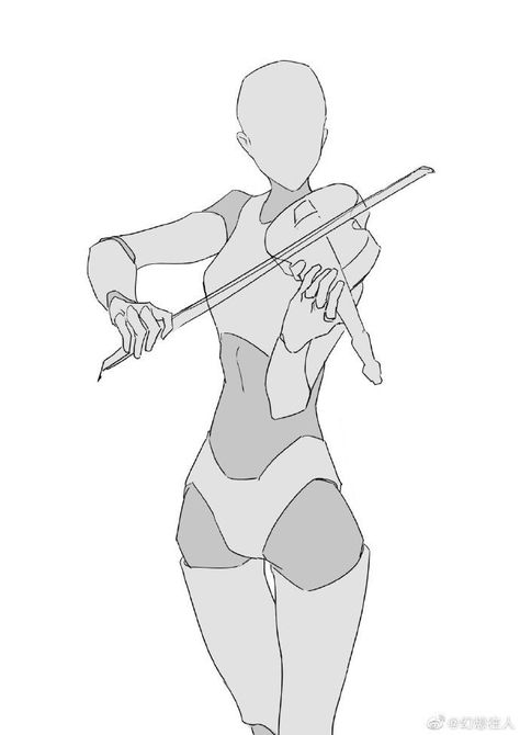 Drawing Reference Poses Instrument, Women Art Pose Reference, Flexible Body Poses, Playing Violin Drawing Reference, Holding Instrument Drawing Reference, Villain Reference Poses, Pose Reference Villain, Villain Poses Drawing Reference, Drawing Bases