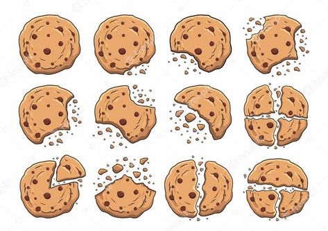 Premium Vector | Cookies choco chips illustrations cartoon American Cookies Recipe, Cookies Illustration, Packaging Cookies, Cookie Drawing, Donut Drawing, Cookie Vector, Choco Chip Cookies, Cookie Pictures, Cartoon Cookie