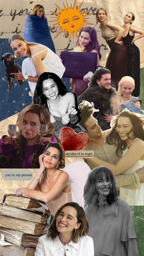 #emiliaclarke #actress #celebritycrush #celeb #moodboard #aesthetic #collage Emilia Clarke Aesthetic, Emilia Clarke Wallpaper, Jon Snow And Daenerys, Black Widow Avengers, Moodboard Aesthetic, Paper Background Texture, Drawings Simple, Last Christmas, Emilia Clarke