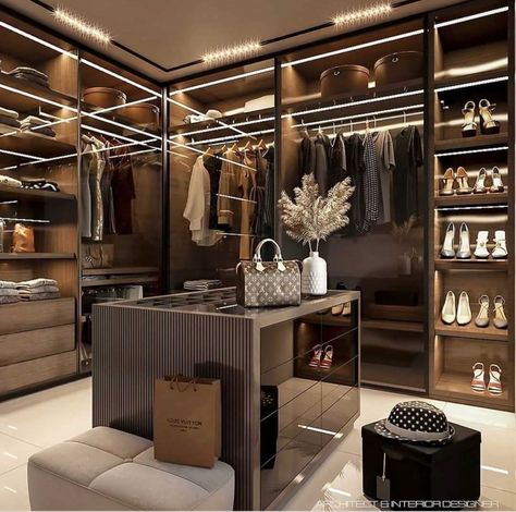 Walk In Closet Luxury, Middle Island, Walking Closet, Dream Closet Design, Walk In Closet Design, Closet Design Layout, Wardrobe Door Designs, Luxury Closets Design, Wardrobe Interior Design