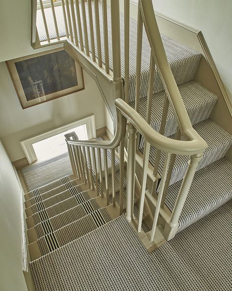 Carpet Landing, Runner On Landing, Hall Stairs Landing, Roger Oates, Roger Oates Runner, Stair Runner On Landing, Roger Oates Stair Runner, Landing Carpet, Stripe Stair Runner