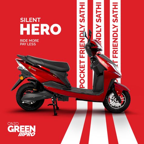 Silent HERO! ONZO Green Pro! Ride More. Pay Less Contact For Dealership OR Apply at our website ☎️ +91 90900 25900 🌐 www.onzo.in #onzogreenpro #electricscooter #escooter #scooter #electricvehicle #electricbike #scooters #escooterlife #onzoelectricscooters #onzo #ecofriendly Green Pro, Best Electric Scooter, Social Media Advertising Design, E Scooter, Bike Design, Advertising Design, Electric Scooter, Electric Bike, Fun Easy