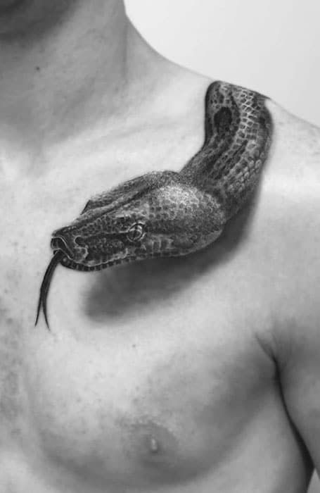 50 Best Snake Tattoo Design Ideas & Meaning (2023) - The Trend Spotter 3d Snake Tattoo, Tattoo Ideas Female Finger, Finger Tattoo Minimalist, Tato Realis, Hals Tattoo Mann, 3d Snake, Tatoo 3d, Japanese Snake Tattoo, Tato Dada