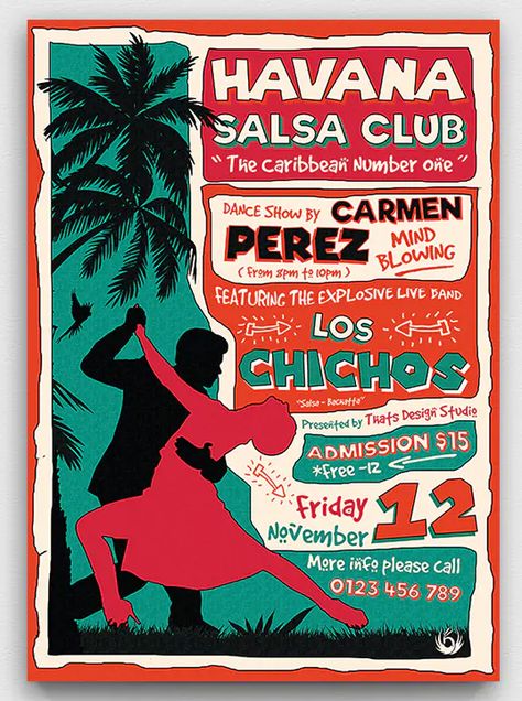 Dance Flyer, Salsa Night, Latino Dance, Salsa Party, Prom Posters, Mises En Page Design Graphique, Flyer Inspiration, Salsa (dance), Salsa Music