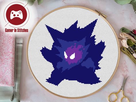 Gastly Evolution, Etsy Embroidery, Sheila E, Embroidery Ideas, Bat Signal, Kind Words, Superhero Logos, Pdf Pattern, Evolution