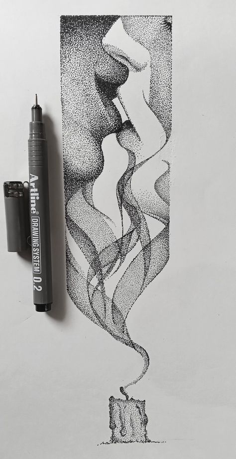 Stippling art// dot work// blackinkwork Dot Portrait, Pointalism Art, Sakura Pigma Micron, Trippy Drawings, Stippling Art, Micron Pen, My Sketchbook, Sketchbook Art, Food Drawing