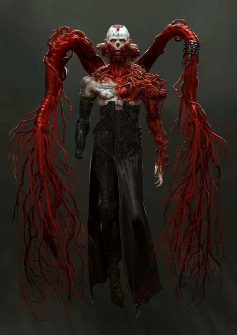 Avidus – horror character concept by Chenthooran Nambiarooran. Undead animate undead zombie creator blood vessels Blood Monster, Character Design Cartoon, Fantasy Monster, Horror Characters, Wow Art, Monster Design, Angels And Demons, Creature Concept, Monster Art