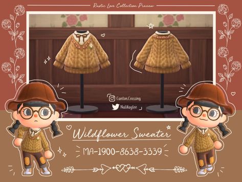 Animal Crossing Dark Academia, Painter Illustration, Acnh Fashion, Cute Picnic, Cottagecore Sweater, Valentines Collection, Code Clothes, Dark Academia Clothing, Dark Academia Clothes