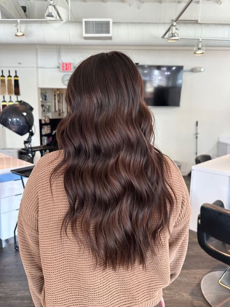 Rich Hazelnut Hair Color, Brunette Brown Balayage Hair, Dark Honey Brunette Hair, Dark Chocolate Brown Hair Dimension, Dark Medium Brown Hair, Toasted Hazelnut Hair Color, Dark Brown Chestnut Hair, Brunette Thick Hair Haircuts, Dark Hazelnut Hair Color Brown