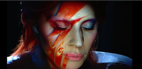 Shannon on Twitter: "@ladygaga David Bowie tribute from the #Grammys2016 https://t.co/K8tyGScGat" Grammys 2016, David Bowie Tribute, Ziggy Stardust, Grammy Awards, David Bowie, Lady Gaga, Hard Rock, Madonna, Carnival Face Paint