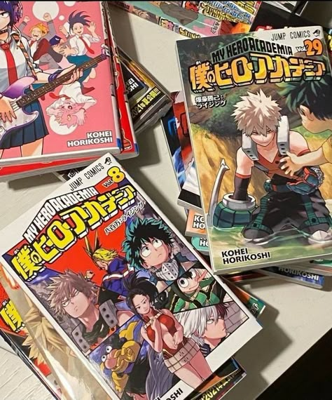 Mha Manga Collection, Mha Manga Aesthetic, Watching Anime Aesthetic, Otaku Core, Manga Photography, Manga Core, Manga Shelf, Soft Board, Manga Aesthetic