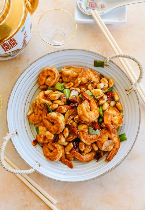 Kung Pao Shrimp, Kung Pao Chicken Recipe, Sichuan Peppercorn, Asian Foods, Shrimp Recipe, Roasted Peanuts, New Cookbooks, Authentic Recipes, Kung Pao