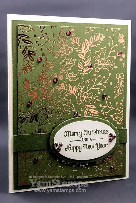 Beautiful and Easy Christmas Card | Yamstamps.com - Linda's Stamping Blog Christmas Cards Handmade Kids, Winter Karten, Stampin Up Weihnachten, Pop Up Christmas Cards, Christmas Card Tutorials, Christmas Cards Kids, Simple Christmas Cards, Homemade Christmas Cards, Stampin Up Christmas Cards