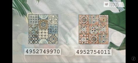 Tile Codes Bloxburg, Bloxburg Custom Floor, Spanish Decals Bloxburg, Kitchen Tile Decals Bloxburg, Tile Codes For Bloxburg, Texture Decals Bloxburg, Stained Glass Decal Bloxburg, Bloxburg Spanish Villa, Bloxburg Kitchen Decals Codes Backsplash