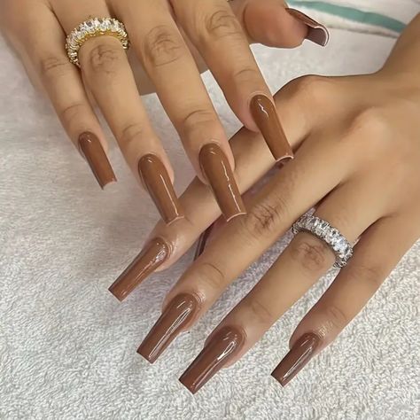 Birthday Nail Ideas, Birthday Nail, Brown Acrylic Nails, Fantasy Nails, Brown Shade, Nail Forms, Blow Out, Brown Nails, Birthday Nails