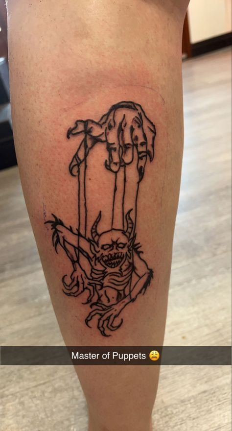 Tattoo Metallica Inspired Tattoo, Metallica And Justice For All Tattoo, Master Of Puppets Tattoo, Puppet Master Tattoo, Metallica Tattoo Ideas, Heavy Metal Tattoo Ideas, Metallica Seek And Destroy, Exodus Tattoo, Heavy Metal Tattoo