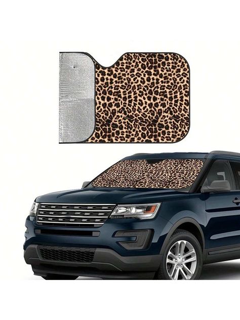 Shield your car from the scorching sun with the Stylish Leopard Print Car Windshield Sunshade. With its eye-catching design Cheetah Print Car Accessories, Inside Car Decor, Cute Car Interior Ideas, Car Ideas Accessories, Girly Car Decor, Car Decorations Interior, Aesthetic Car Accessories, Jeep Sahara, Car Umbrella