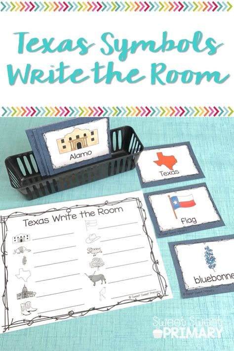 Teaching Digraphs, Texas Symbols, Social Studies Centers, Free Symbols, Texas Crafts, Texas Theme, Teacher Board, Write The Room, State Symbols