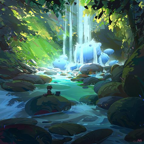 Color Palette Painting, Palette Painting, Environment Painting, Arte Peculiar, Landscape Concept, Fantasy Forest, Fantasy Art Landscapes, Fantasy Concept Art, Landscape Illustration