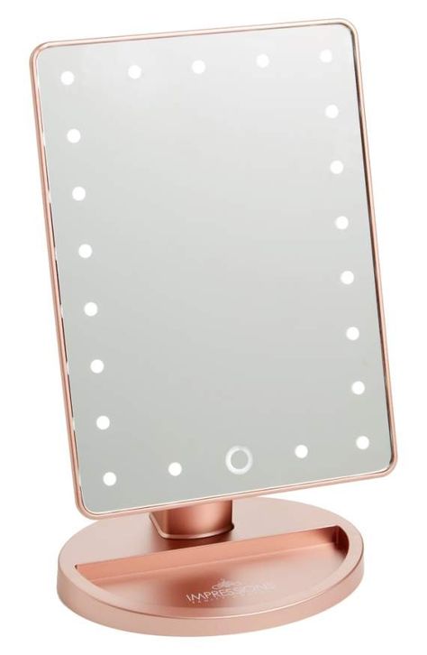 Light Up Vanity, Rose Gold Rooms, Penyimpanan Makeup, Gold Room Decor, Led Vanity Mirror, Alat Makeup, Desain Pantry, Impressions Vanity, Makijaż Smokey Eye