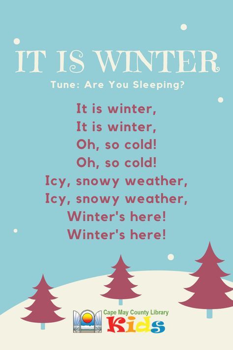 Winter Rhymes, January Preschool, Christmas Songs For Kids, Toddler Songs, Winter Theme Preschool, Winter Poems, Winter Unit, Snow Is Falling, Kindergarten Songs