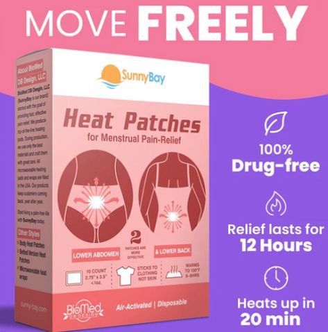 SunnyBay Heat Patches for Menstrual Pain Relief - The Classy Chics Pingu Pingu, Menstrual Pain Relief, Menstrual Period, The Cramps, Menstrual Pain, Lower Abdomen, Menstrual Cramps, Heat Therapy, Classy Chic