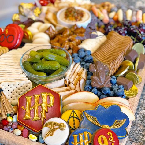 Harry Potter decor, Harry Potter food, Harry Potter party, Harry Potter charcuterie board, Harry Pottercookies Harry Potter Charcuterie Board Ideas, Harry Potter Food Board, Harry Potter Cheese Board, Harry Potter Dog Party, Harry Potter Themed Charcuterie Board, Harry Potter Grazing Table, Harry Potter Snack Board, Movie Themed Charcuterie Board, Harry Potter Charcuterie