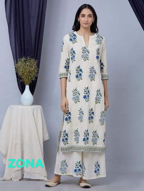 Block Printing Kurti Designs, Cotton Anarkali Kurta, Printed Kurti Designs, Long Shirt Women, Casual Cotton Top, Cotton Anarkali, Hand Embroidery Dress, India Dress, Salwar Designs