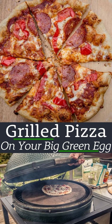 Pizza On The Big Green Egg, The Big Green Egg Recipes, Healthy Big Green Egg Recipes, Pizza On The Green Egg, Pizza On Big Green Egg, Green Egg Grill Recipes, Big Green Egg Pizza Recipes, Best Big Green Egg Recipes, Pizza On Green Egg