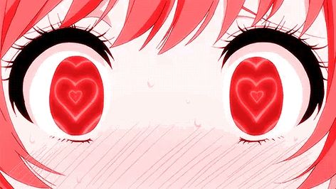 Anime Heart Eyes, Heart Eyes Gif, Kawaii Icons, Yandere Girl, Lovecore Aesthetic, Charmmy Kitty, Arte 8 Bits, Anime Gifs, Banner Gif