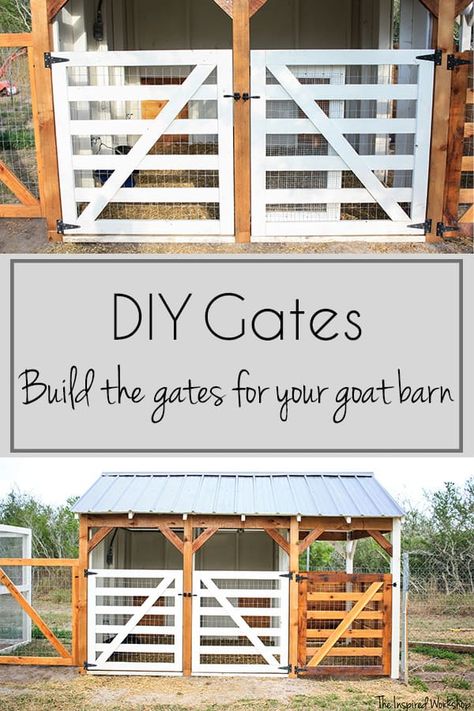 Goat Barn Doors, Goat Pen Gate, Goat Stalls Diy, Small Farm Animals To Raise, How To Build A Goat Pen, Easy Diy Goat Pen, Diy Goat Enclosure, Goat Incloser, Goat Farm Aesthetic