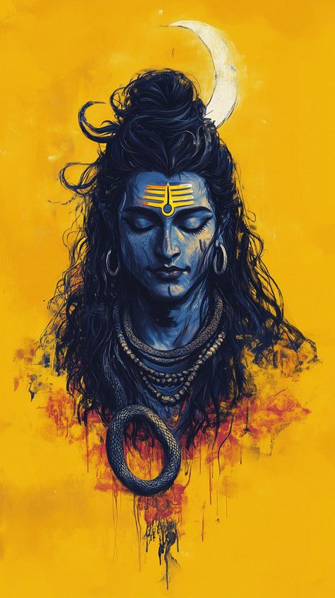 @talonabraxas no Tumblr Shiva God Wallpaper, Shiva Art Painting, Shiv Abstract Painting, Shiva Art Wallpaper, Indian Gods Drawing, Mahadev Dp, Shiv Painting, Shiv Wallpaper, Mahadev Photo