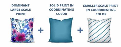 The simple formula you need to know to mix and match throw pillows like a pro! Bedroom Pillows Arrangement, Mix And Match Throw Pillows, Fun Throw Pillows, Pillow Arrangement, Design Guidelines, Design Rules, How To Mix, Pillow Texture, Bedroom Pillows