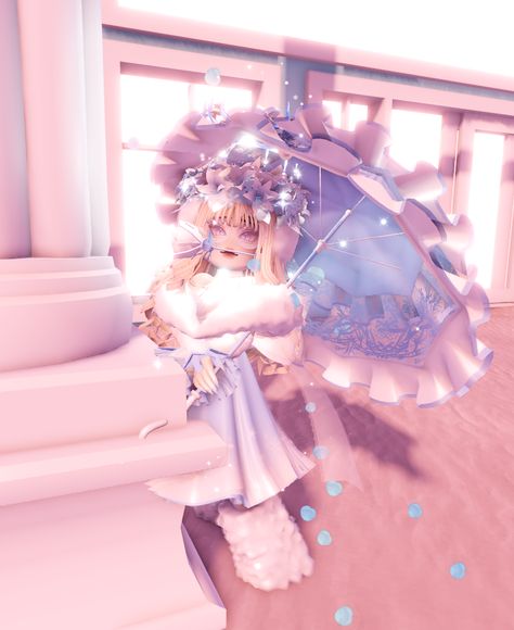 Blue Royale High Outfit, Blue Bliss Outfit, Blue Bliss Royale High, Ice Fairy Royale High, Royale High Photoshoot, Royale High Aesthetic, High Photoshoot, Sunset Island, Princess Games