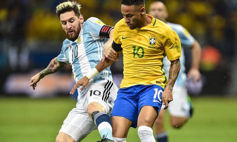 'I wish Messi was Brazilian' - Brazil boss Tite Brazil Vs Argentina, Neymar Brazil, Football Streaming, Brazil World Cup, Messi Vs, Fifa Football, Messi And Neymar, 2022 Fifa World Cup, Messi Argentina