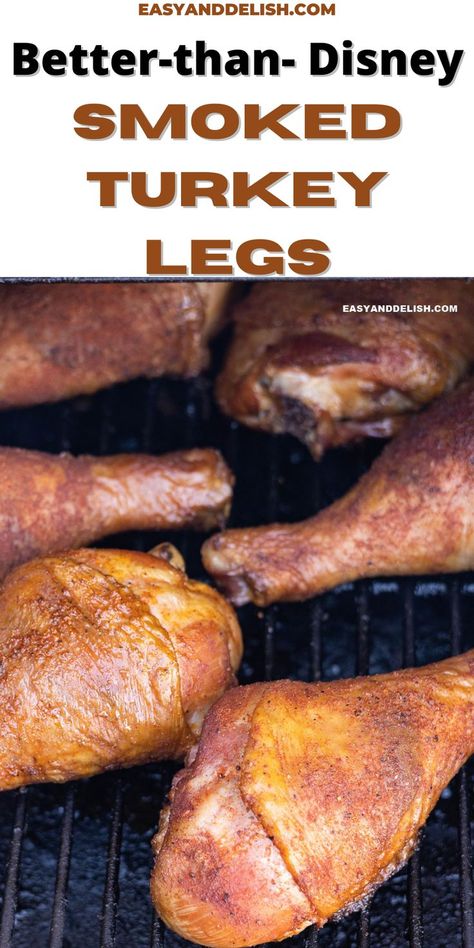 Disney Smoked Turkey Leg Recipe, Turkey Legs On The Grill, Grilled Turkey Legs, Turkey Drumstick Recipe, Easy Barbecue Recipes, Quick Turkey, Turkey Leg Recipes, Turkey Drumsticks, Smoked Turkey Legs