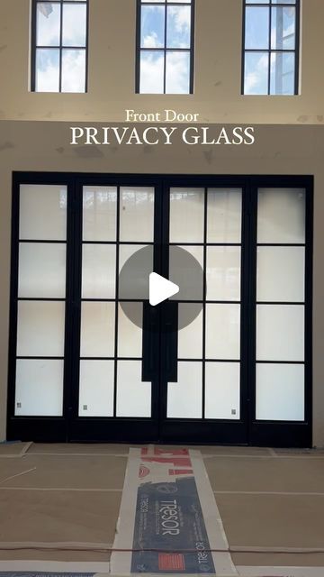 AERO Custom Homes on Instagram: "Who wouldn’t want the comfort of this privacy glass on their front door? The practicality meets a sleek design with just a push of a button. #aerocustomhomes #housetour #moderndesign #utahhomes #utahbuilders #frontdoor #entrywaydesign #luxeliving #dreamhome" Glass Front Door Privacy, Glass Entry Doors, Entry Way Design, Privacy Glass, Glass Front Door, A Button, Connecticut, House Tours, Glass Door