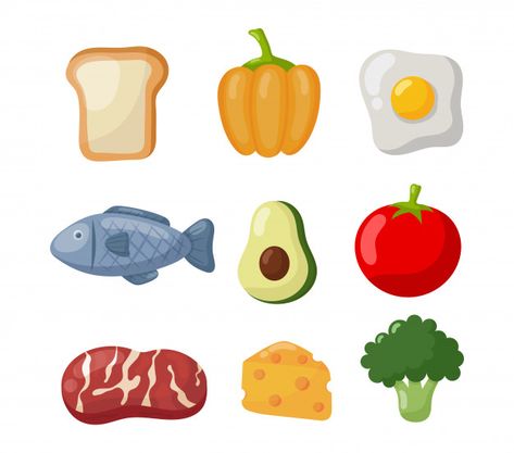 Grocery food icons | Premium Vector #Freepik #vector #food #cartoon #fish #fruit Cartoon Food Drawings, Food Illustration Design, Baby Guinea Pigs, Food Cartoon, Vector Food, Cartoon Fish, Grocery Foods, Fine Motor Skills Activities, Food Backgrounds