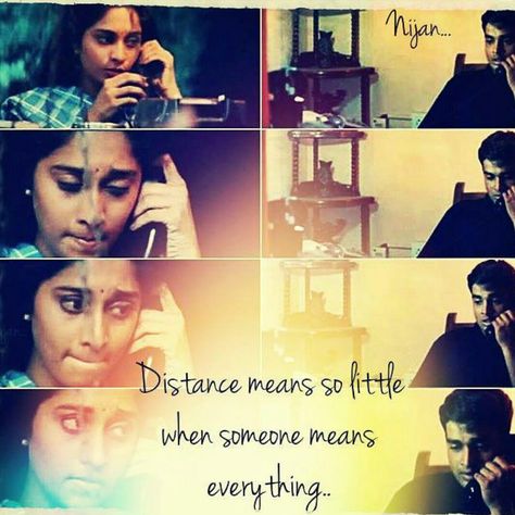 Distance means so little when someone means everything   #alaipayuthey #alaipayuthe #shalini #madhavan #maddy Alaipayuthe Movie Stills, Alaipayuthey Images Hd Wallpaper, Filmy Quotes, Lovely Lyrics, Hiding Feelings, Memes Love, Indian Quotes, Movie Love Quotes, Favorite Movie Quotes